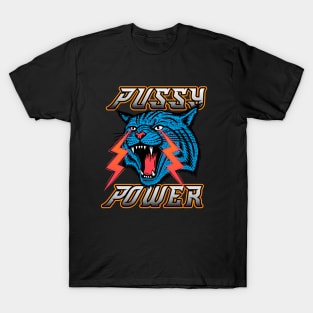 Puss Power Fierce Pussy Cat Retro Feminist T-Shirt